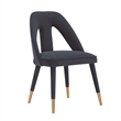 Manhattan Comfort Neda Dining Chair with Solid Wood Frame in Midnight Blue