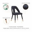Manhattan Comfort Neda Dining Chair with Solid Wood Frame in Midnight Blue