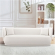 Siri 2 Piece Sofa and Accent Chair Set with Solid Wood Frame in Cream