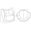 Siri 2 Piece Sofa and Accent Chair Set with Solid Wood Frame in Cream