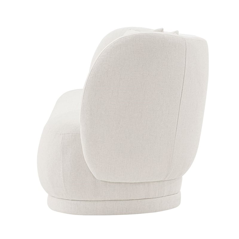 Siri 2 Piece Sofa and Accent Chair Set with Solid Wood Frame in Cream