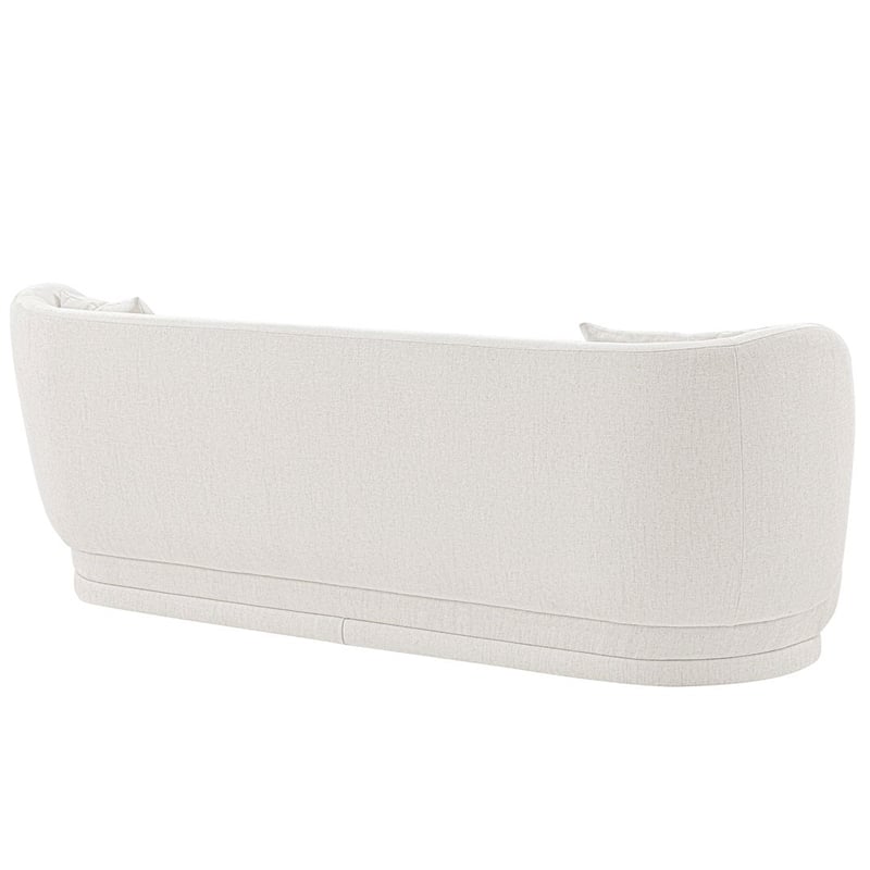 Siri 2 Piece Sofa and Accent Chair Set with Solid Wood Frame in Cream