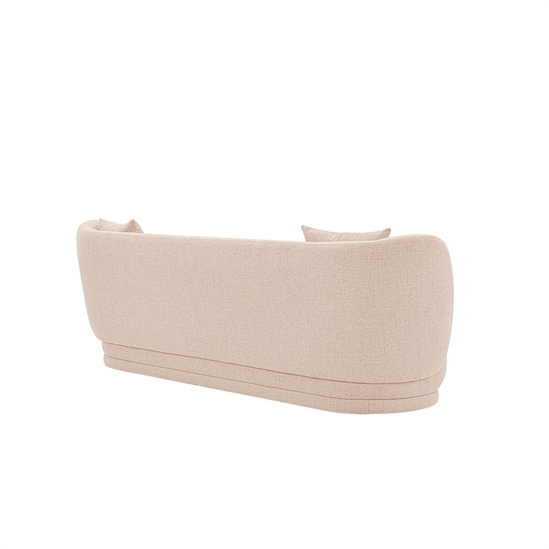 Siri 2 Piece Sofa and Accent Chair Set with Solid Wood Frame in Wheat