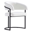 Manhattan Comfort Augusta Dining Chair with Metal Frame in White