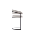 Manhattan Comfort Augusta Counter Stool with Metal Base in Light Gray
