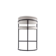 Manhattan Comfort Augusta Counter Stool with Metal Base in Light Gray