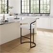 Manhattan Comfort Augusta Barstool with Metal Base in White