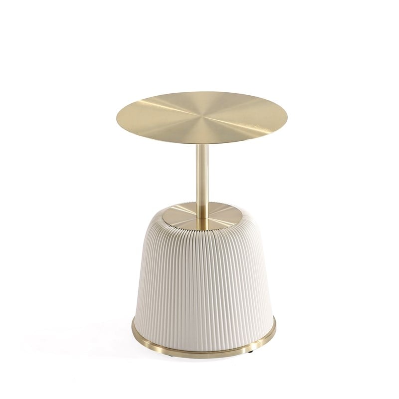 Anderson Coffee Table and End Table 1.0 in Cream - Set of 2