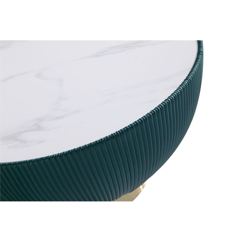 Anderson Coffee Table & End Table 1.0 with Steel Frame in Green - Set of 2