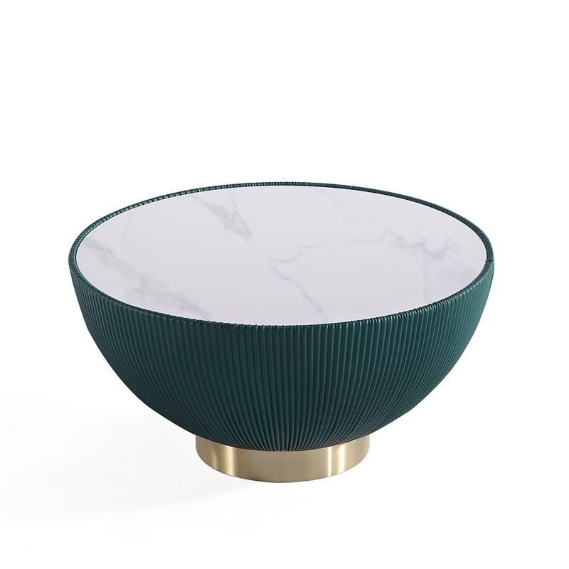 Anderson Coffee Table & End Table 1.0 with Steel Frame in Green - Set of 2