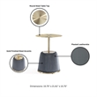 Anderson End Table 1.0 & End Table 2.0 with Steel Frame in Gray - Set of 2