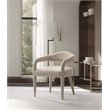 Manhattan Comfort Aspen Dining Armchair with Solid Wood Frame in Gold Dust