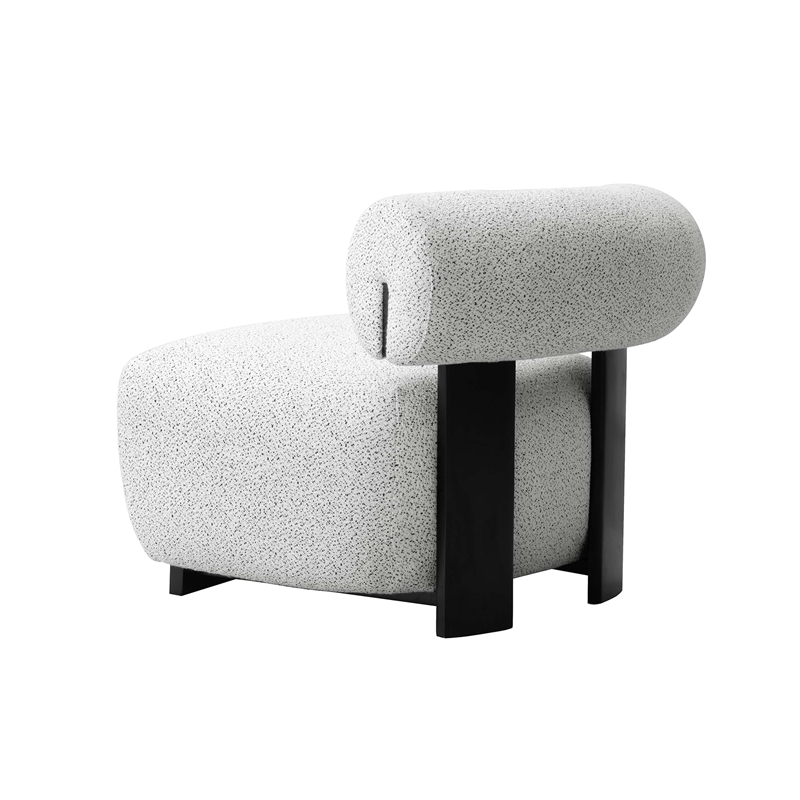 Manhattan Comfort Bartow Accent Chair with Solid Wood Base in Multi-Color