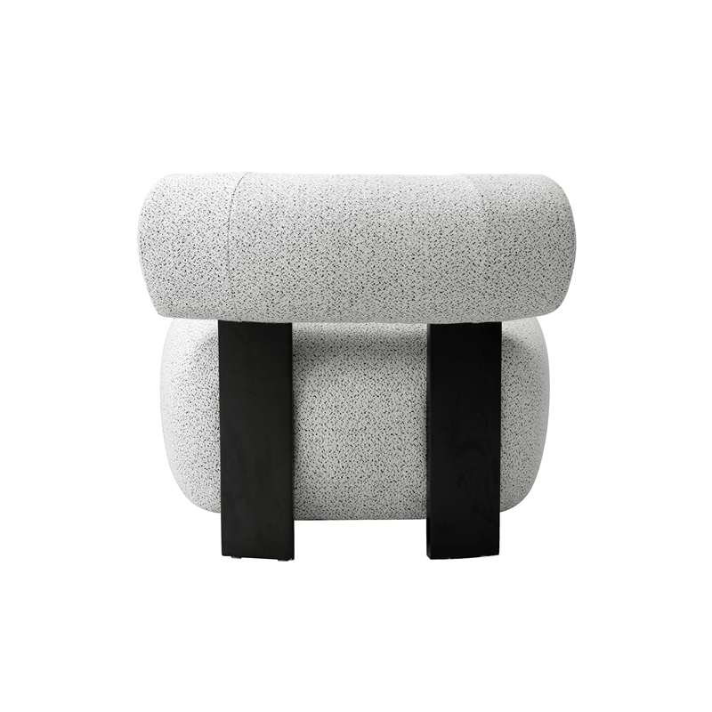 Manhattan Comfort Bartow Accent Chair with Solid Wood Base in Multi-Color