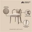 Manhattan Comfort Palmer Dining Armchair with Solid Wood Frame in Gold Dust