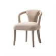 Manhattan Comfort Palmer Dining Armchair with Solid Wood Frame in Gold Dust