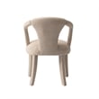 Manhattan Comfort Palmer Dining Armchair with Solid Wood Frame in Gold Dust