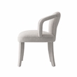 Manhattan Comfort Palmer Dining Armchair with Solid Wood Frame in Silver Lining