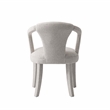Manhattan Comfort Palmer Dining Armchair with Solid Wood Frame in Silver Lining