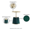 Anderson End Table 1.0 & End Table 2.0 with Steel Frame in Green - Set of 2