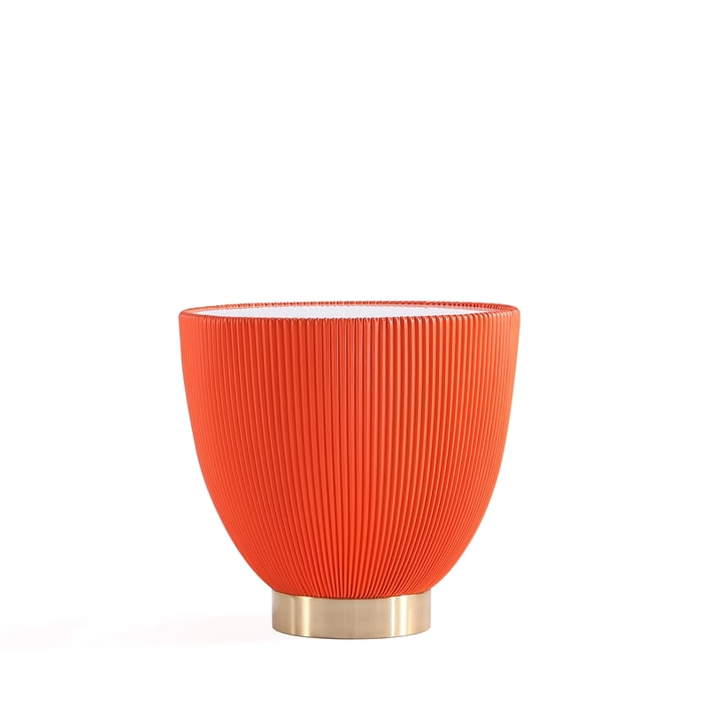 Anderson End Table 1.0 & End Table 2.0 with Steel Frame in Orange - Set of 2