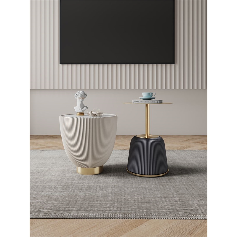 Anderson End Table 1.0 & End Table 2.0 with Steel Frame - Mutli-Color - Set of 2