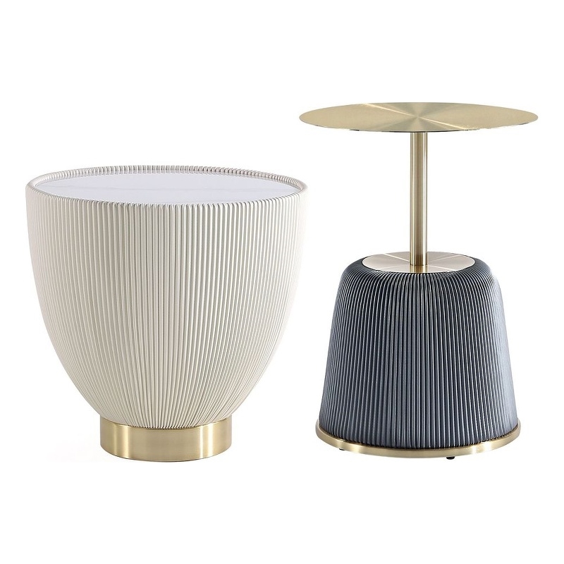 Anderson End Table 1.0 & End Table 2.0 with Steel Frame - Mutli-Color - Set of 2