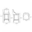 Manhattan Comfort Shubert Barstool with Solid Wood Frame in Ivory