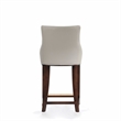 Manhattan Comfort Shubert Counter Stool with Solid Wood Frame in Light Gray