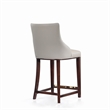 Manhattan Comfort Shubert Counter Stool with Solid Wood Frame in Light Gray