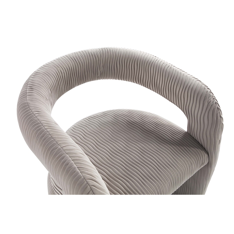 Manhattan Comfort Corvette Dining Chair with Solid Wood Frame in Dove