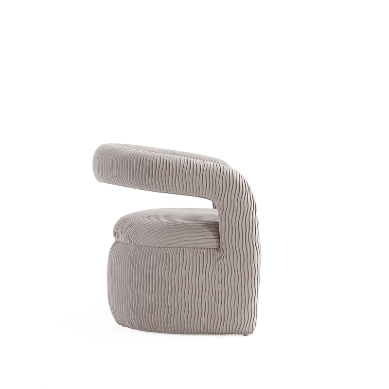 Manhattan Comfort Corvette Dining Chair with Solid Wood Frame in Dove