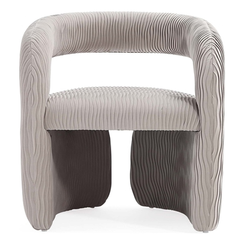 Manhattan Comfort Corvette Dining Chair with Solid Wood Frame in Dove