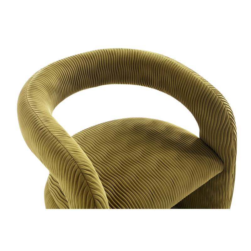 Manhattan Comfort Corvette Dining Chair with Solid Wood Frame in Olive Green