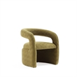 Manhattan Comfort Corvette Dining Chair with Solid Wood Frame in Olive Green
