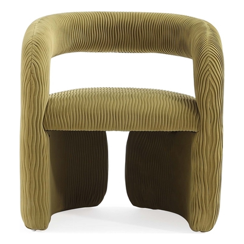 Manhattan Comfort Corvette Dining Chair with Solid Wood Frame in Olive Green