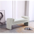Manhattan Comfort Concord Bench with Solid Wood Frame in Ivory