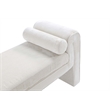 Manhattan Comfort Concord Bench with Solid Wood Frame in Ivory