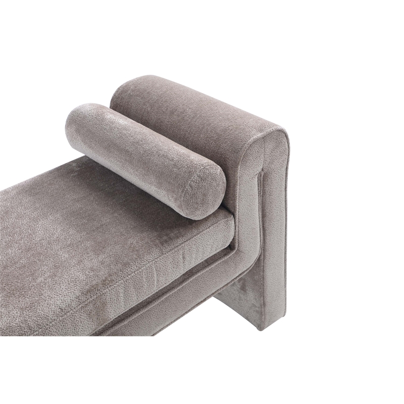 Manhattan Comfort Concord Bench with Solid Wood Frame in Dove