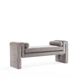 Manhattan Comfort Concord Bench with Solid Wood Frame in Dove