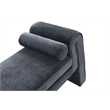 Manhattan Comfort Concord Bench with Solid Wood Frame in Black