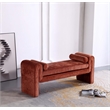 Manhattan Comfort Concord Bench with Solid Wood Frame in Terracotta