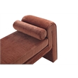 Manhattan Comfort Concord Bench with Solid Wood Frame in Terracotta