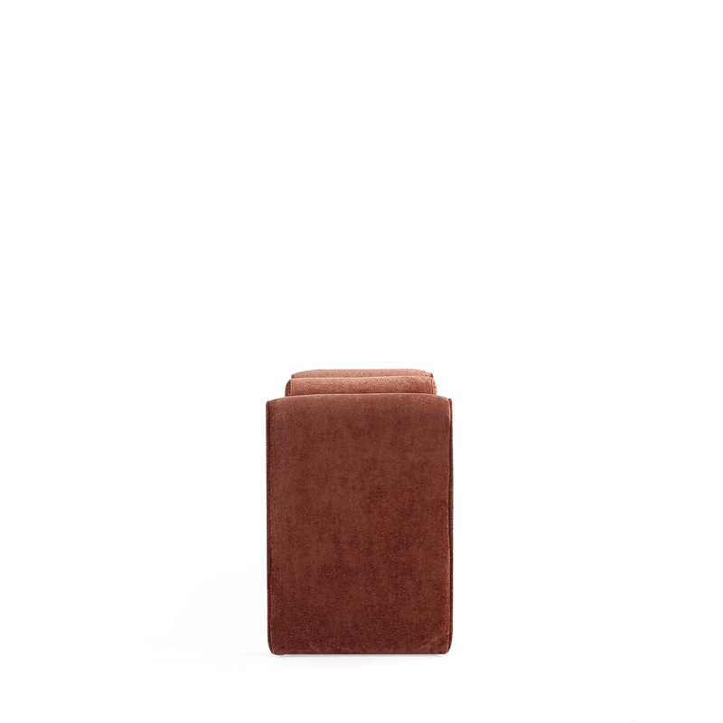 Manhattan Comfort Concord Bench with Solid Wood Frame in Terracotta