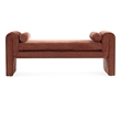 Manhattan Comfort Concord Bench with Solid Wood Frame in Terracotta