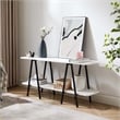 Manhattan Comfort Celine Side Table Console from Engineered Wood in White