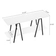 Manhattan Comfort Celine Side Table Console from Engineered Wood in White