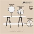 Manhattan Comfort Celine Side Table Console from Engineered Wood in White