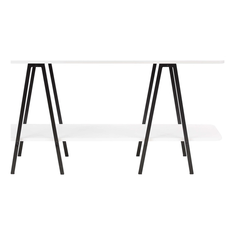 Manhattan Comfort Celine Side Table Console from Engineered Wood in White