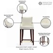 Manhattan Comfort Shubert Counter Stool with Solid Wood Frame in Ivory